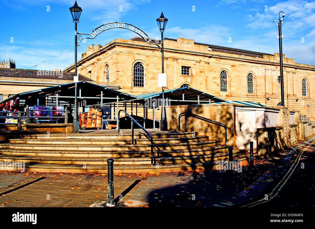 Doncaster Market, Doncaster, England Stockfoto