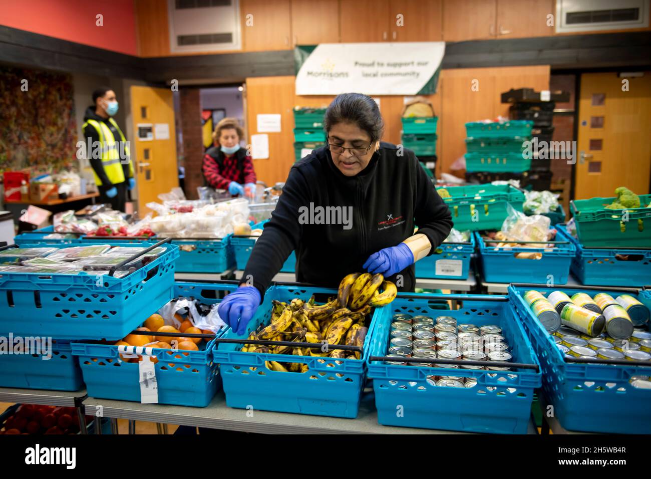 London Community Kitchen ist eine Wohltätigkeitsorganisation der Lebensmittelbank Stockfoto