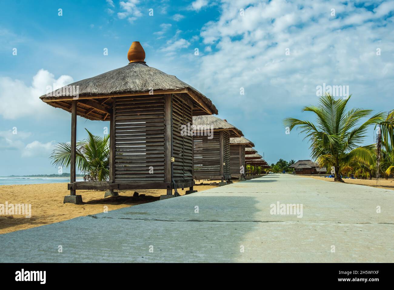 Tropischer Strand Ghana Westafrika Stockfoto