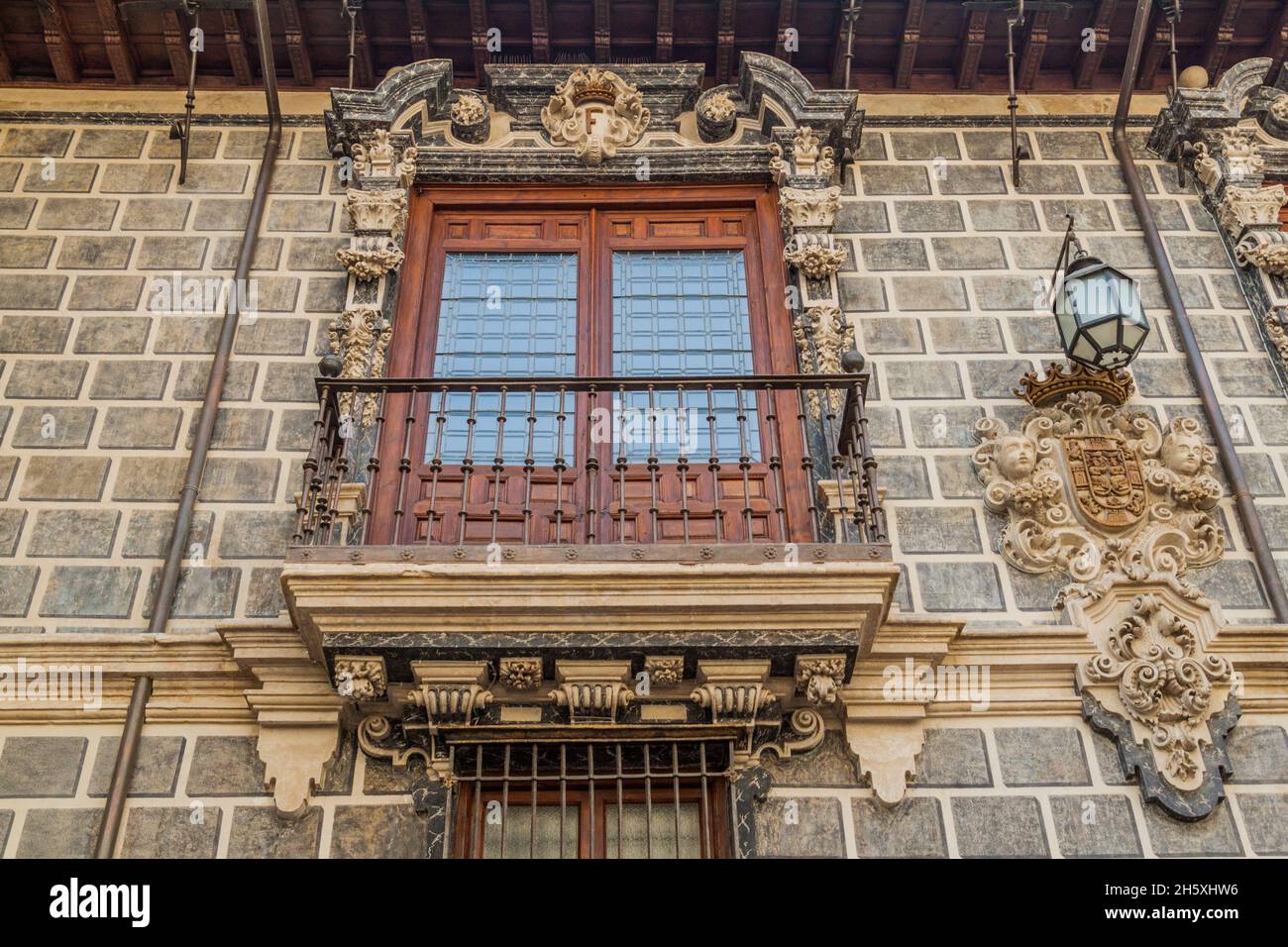 Balkon der Madrasah von Granada (Madraza de Granada), Spanien Stockfoto