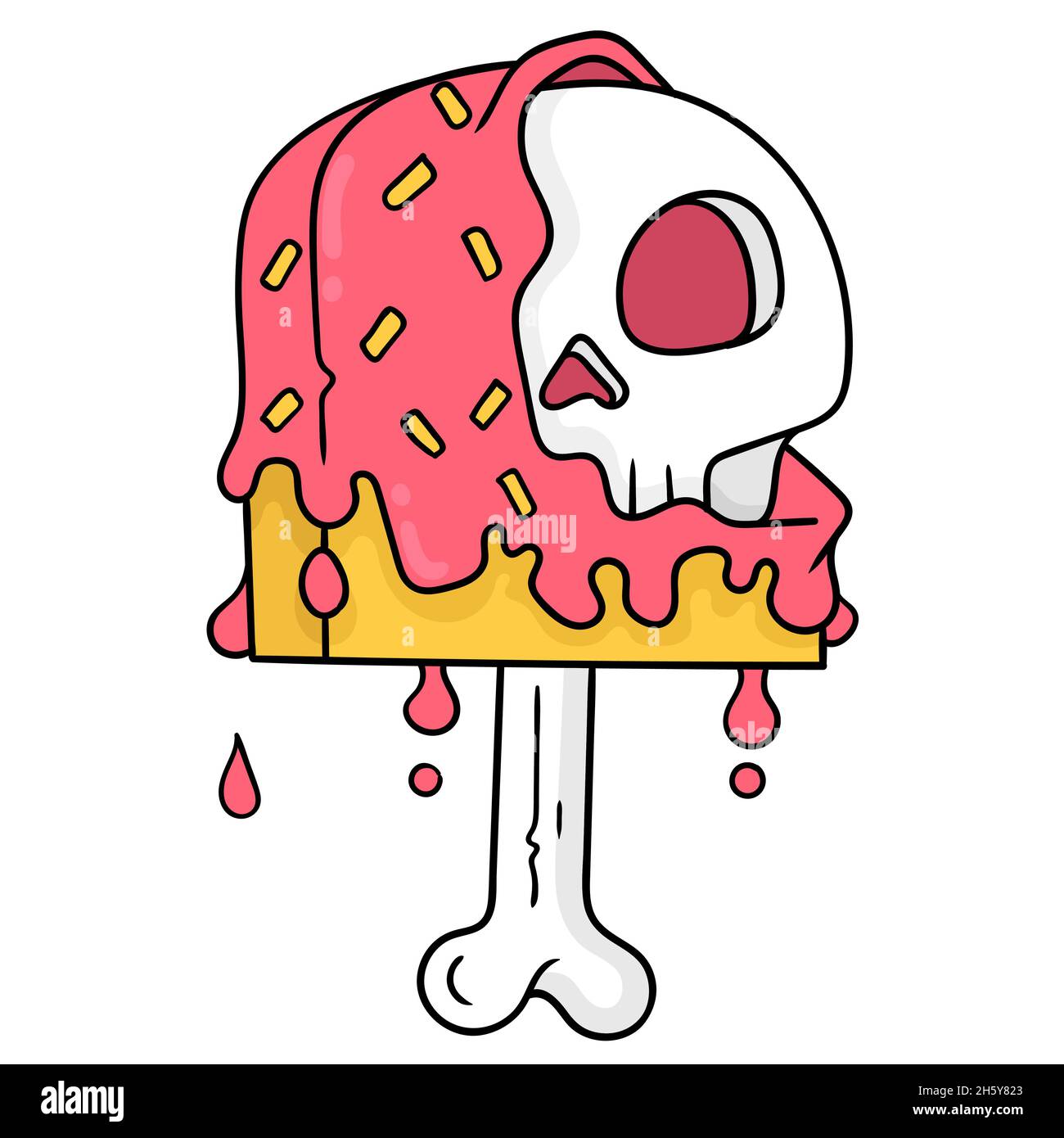 Schädel-Eis an halloween Stock Vektor