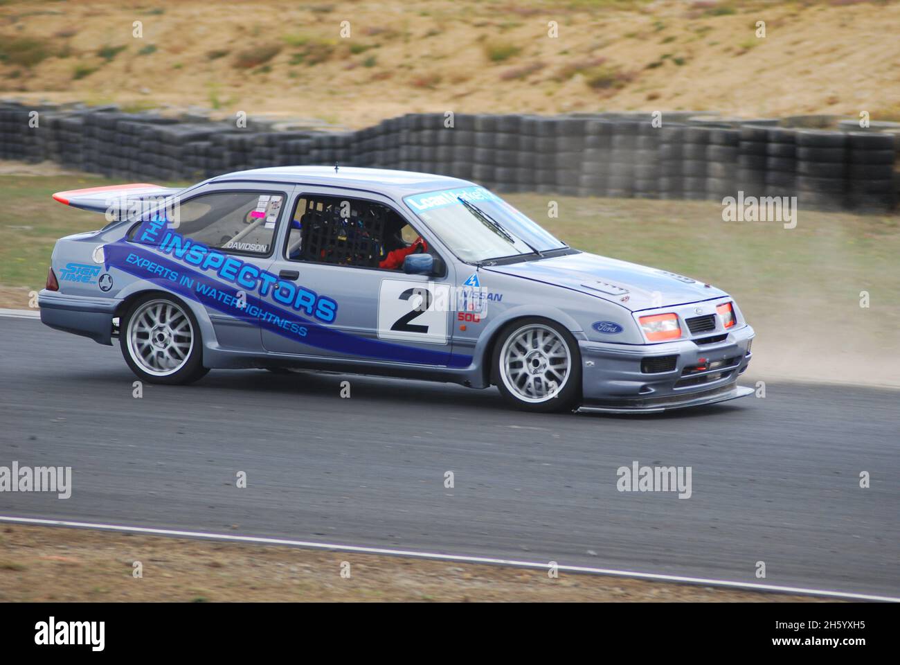 Mitbewerber der Ford Sierra Arrow Wheels innerhalb der ERC Series in Hampton Downs, südlich von Auckland, Neuseeland, 2. Februar 2010 Stockfoto