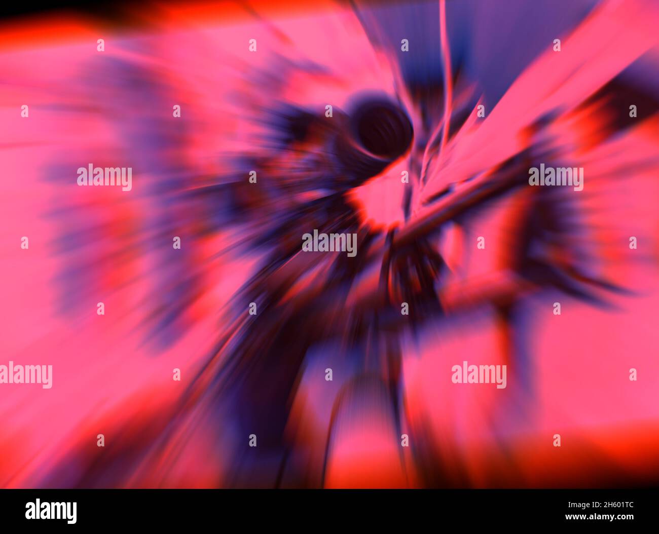 Seitenansicht des Mannes mit Sturmgewehr in der metaversen konzeptuellen Realität Stockfoto