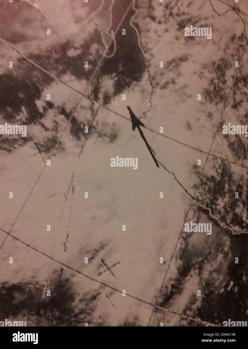 Dieses Satellitenbild des tropischen Sturms Eileen wurde Ende des 28. Juni 1970 aufgenommen Stockfoto
