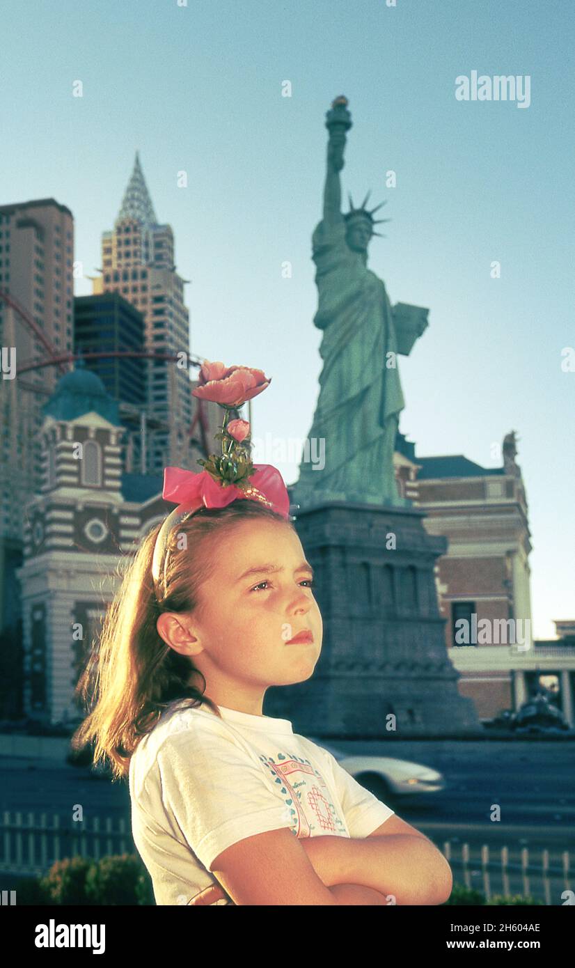Kind Tourist in Las Vegas Nevada USA 1998 Stockfoto