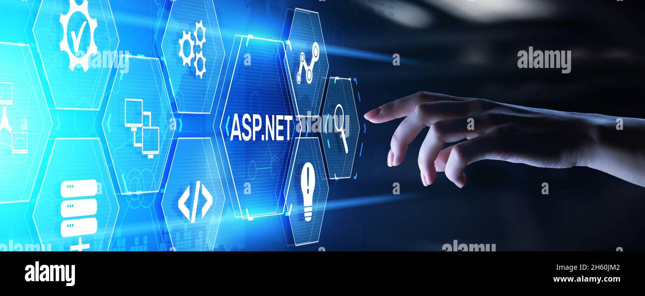 ASP.NET Web-Anwendung Software-Entwicklungsplattform. Programmiersprache. Stockfoto