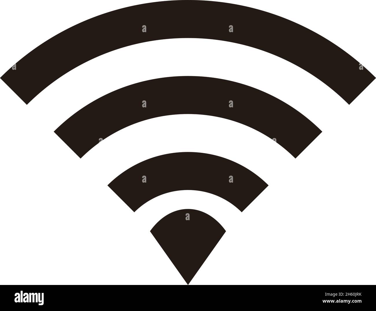 Ein einfaches Symbol für Wi-Fi kann überall nützlich sein. Dies ist nicht auf das Internet beschränkt. Stock Vektor