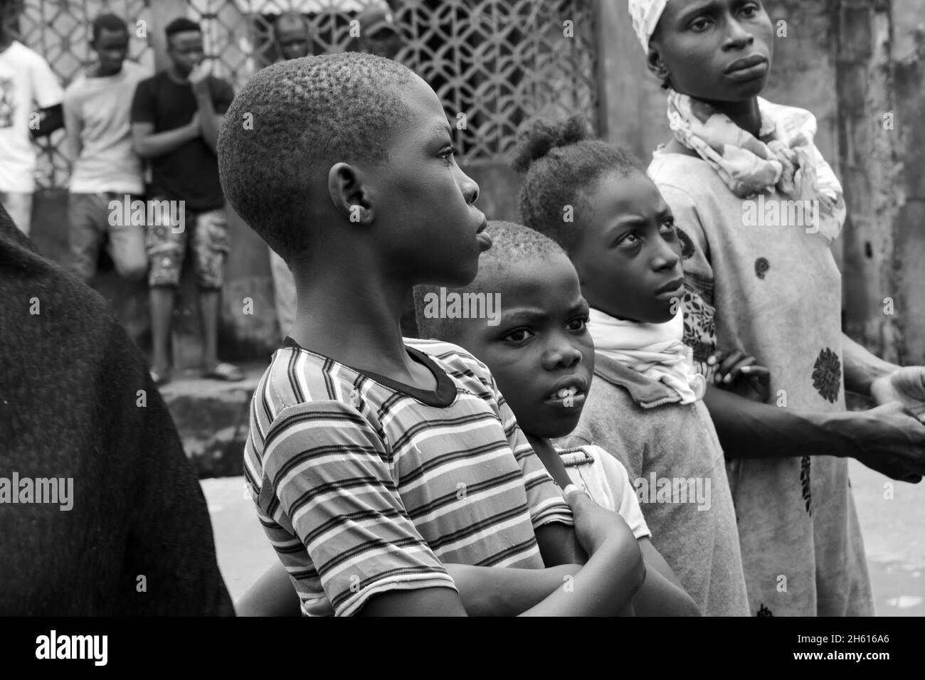 Kinder aus dem ländlichen Raum in Afrika, Lagos Stockfoto