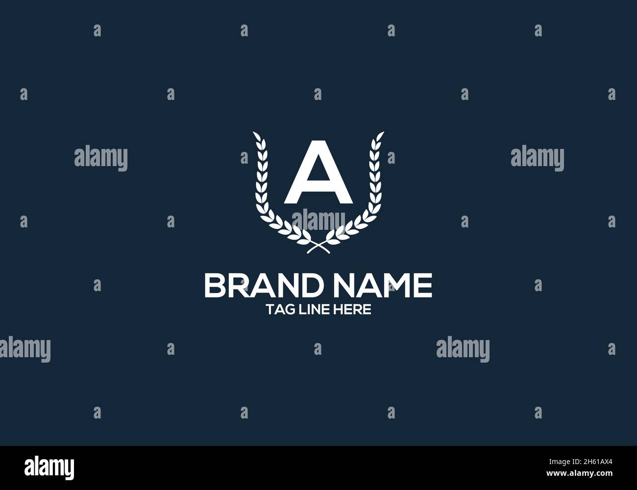 Ein Logo mit Buchstaben und ein minimalistisches Logo. Stock Vektor