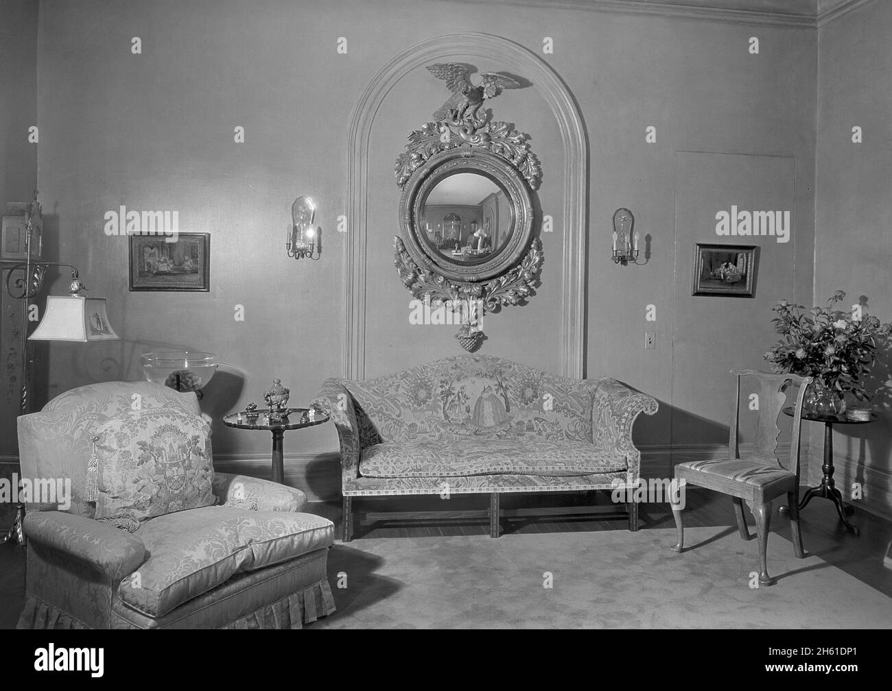 Wohngebäude der 1920er-Jahre - Interieur einer Luxusresidenz in Tuxedo Park, New York; 1926 Stockfoto