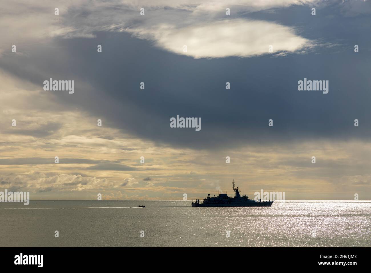 Irisches Navy-Kanonenboot vor Dun Laoighaire, County Dublin, Irland Stockfoto