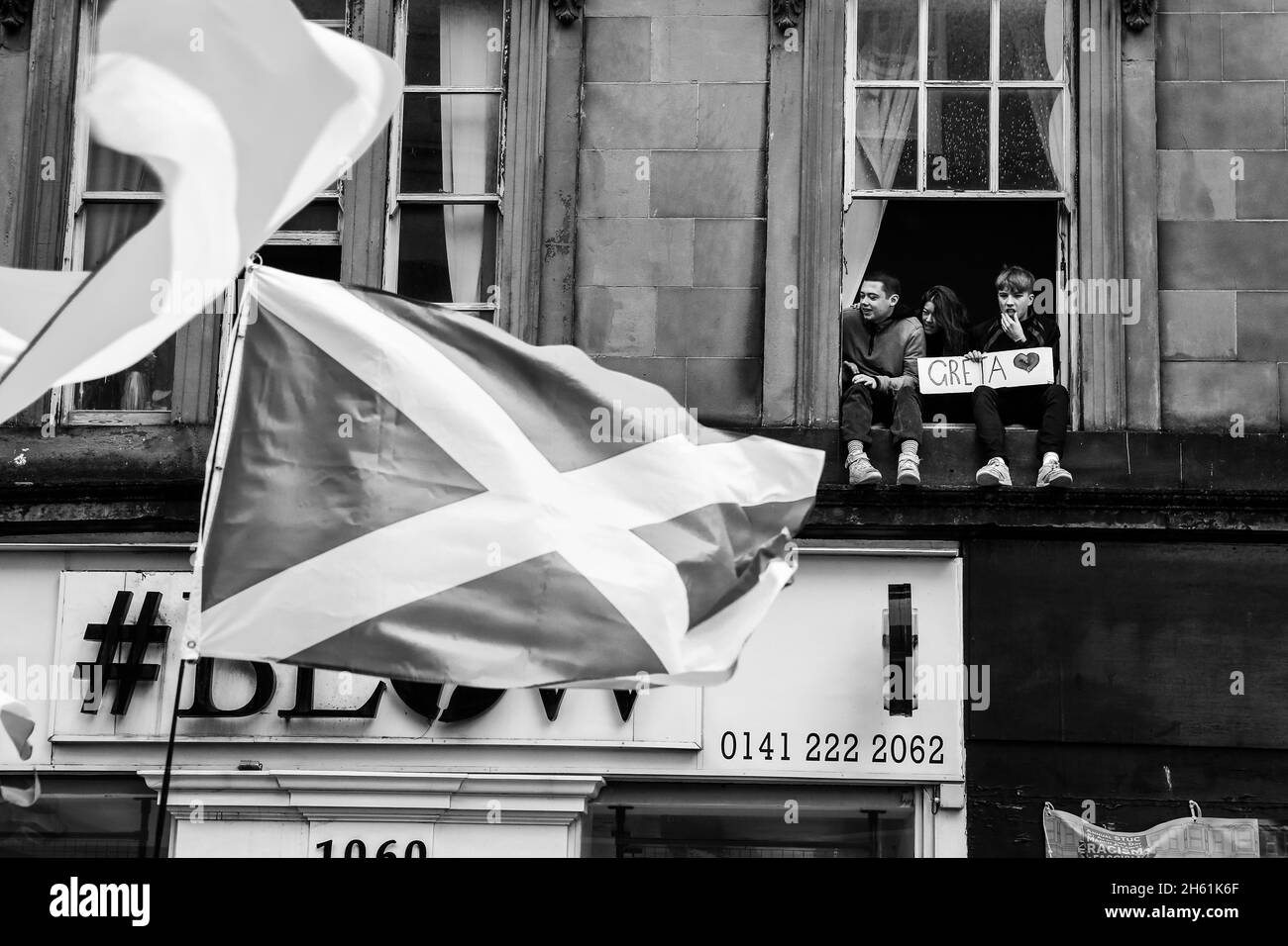 Der Global Day of Action for Climate Justice märz auf der COP26 in Glasgow 06.11.2021 Stockfoto