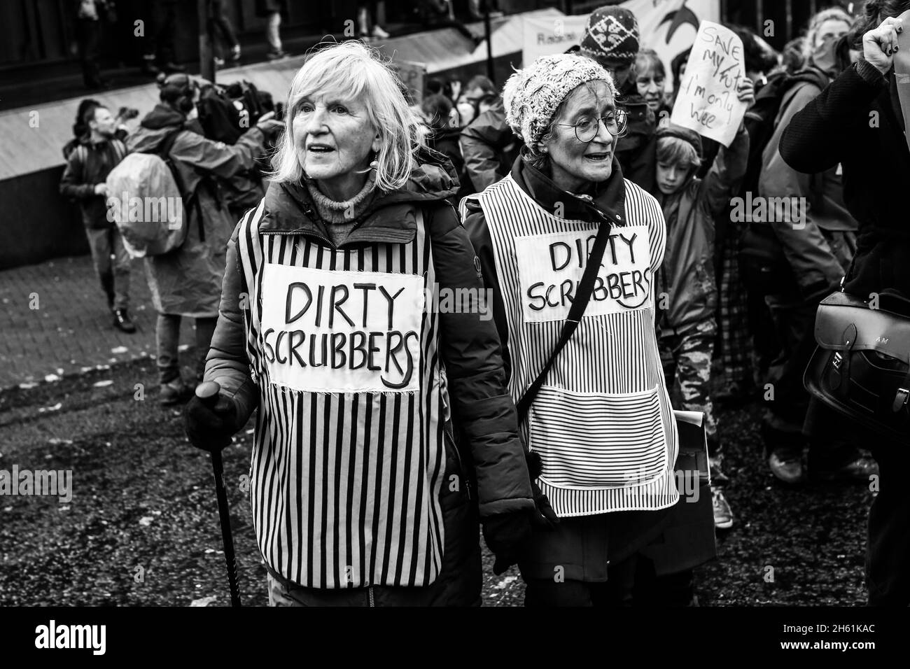 Der Global Day of Action for Climate Justice märz auf der COP26 in Glasgow 06.11.2021 Stockfoto
