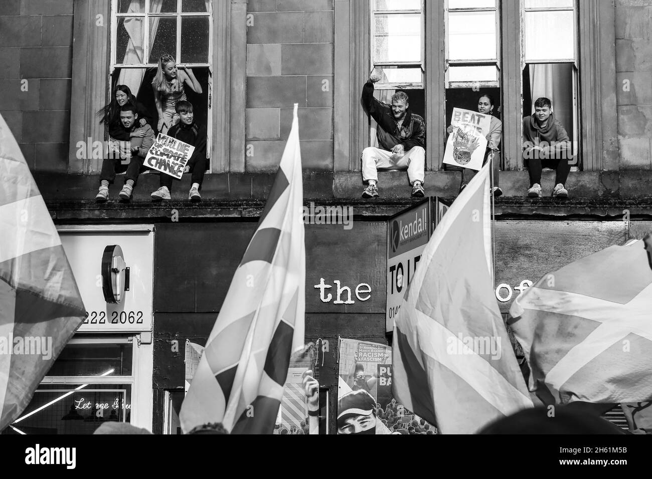 Der Global Day of Action for Climate Justice märz auf der COP26 in Glasgow 06.11.2021 Stockfoto