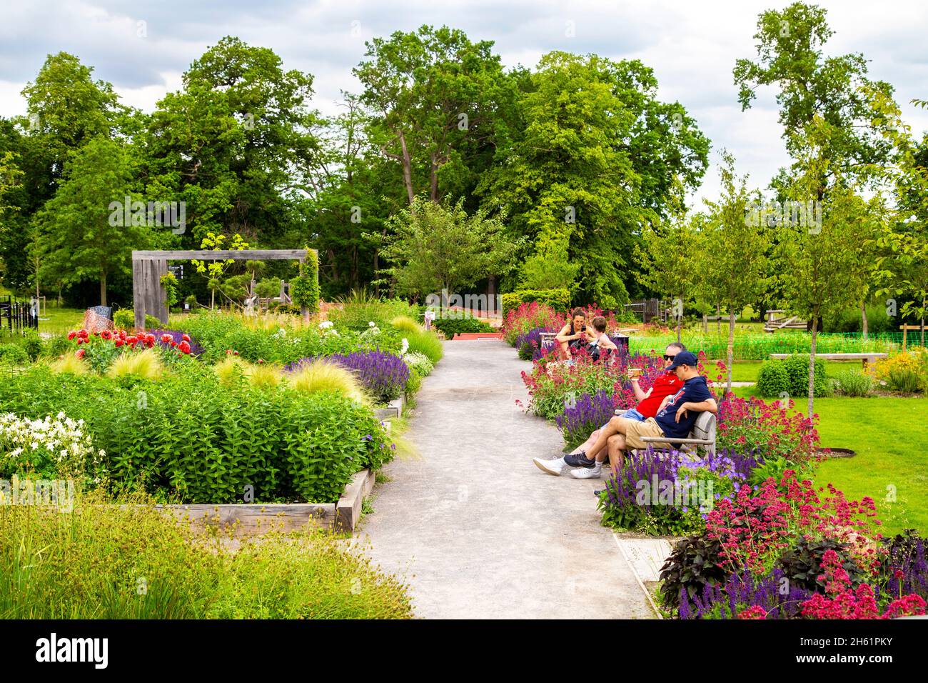 Gärten im Beckenham Place Park, Lewisham, London, Großbritannien Stockfoto