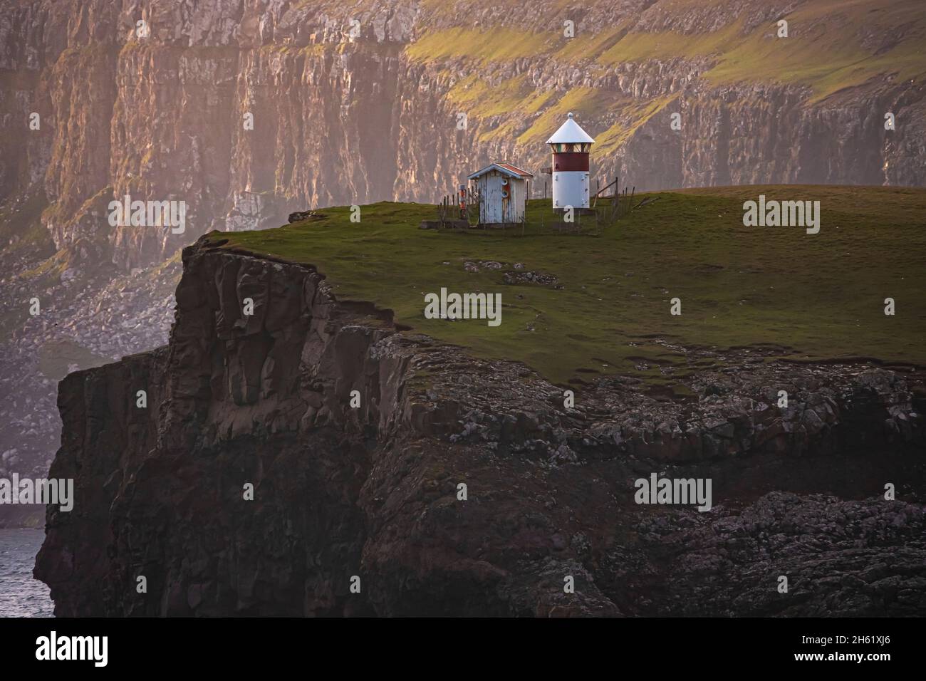 Beacon, nolsoy-Insel, färöer-Inseln Stockfoto