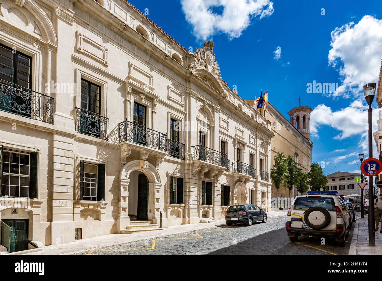 Rathaus, mahon, mao, menorca, spanien, europa Stockfoto