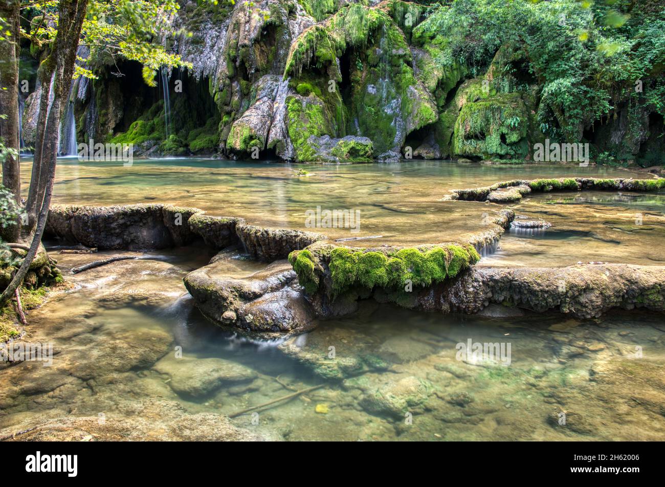 la reculée des planches,Cascade des tufs,frankreich Stockfoto