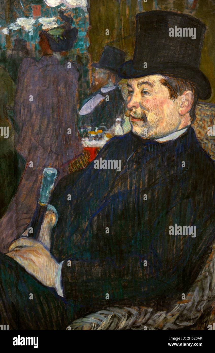 Henri de Toulouse-Lautrec (1864-1901). Französischer Künstler. Porträt von Monsieur Delaporte im Jardin de Paris, 1893. Details. Ny Carlsberg Glyptotek. Kopenhagen, Dänemark. Stockfoto