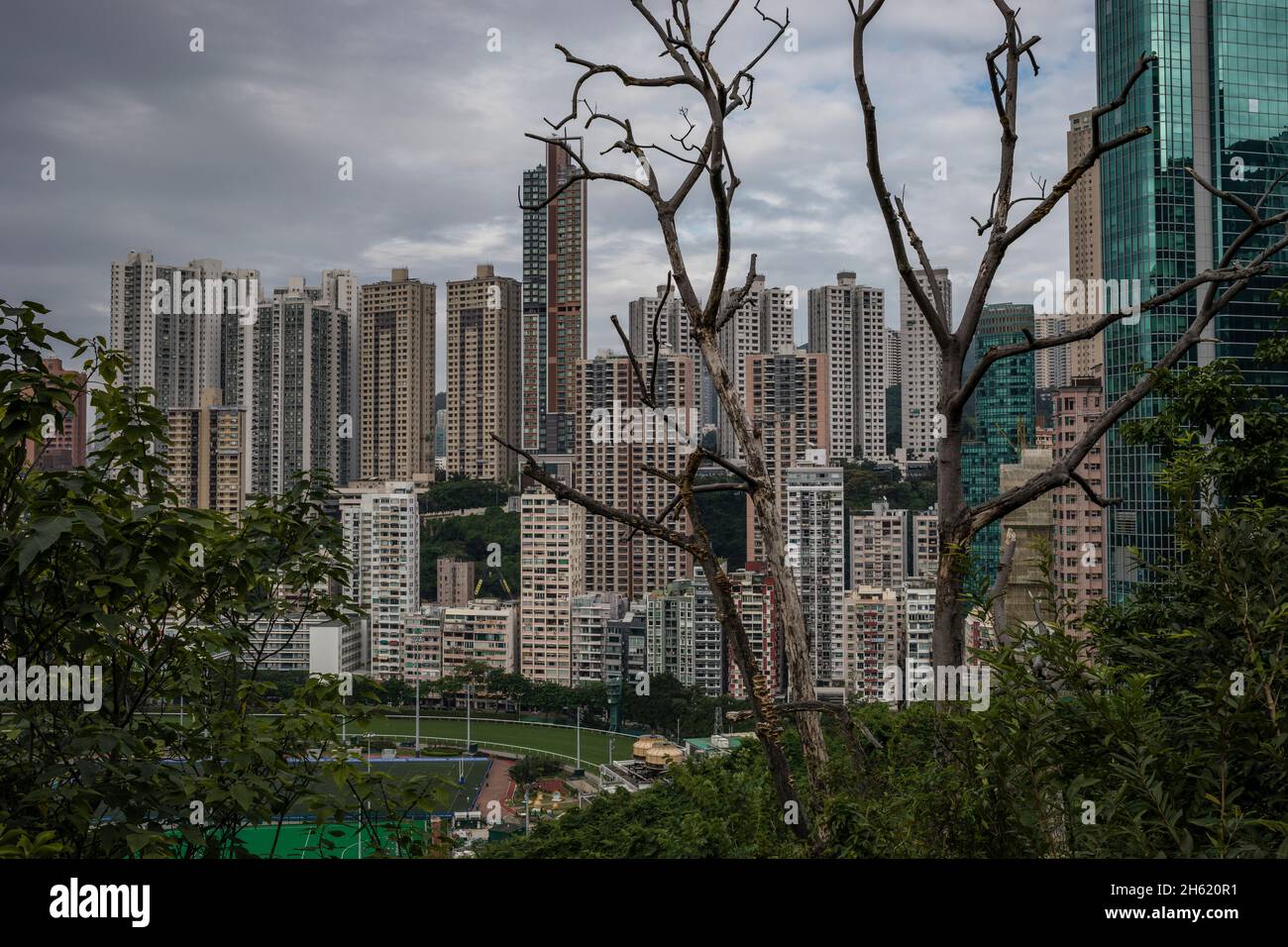 Bevölkerungsdichte, Bauboom in hongkong Stockfoto
