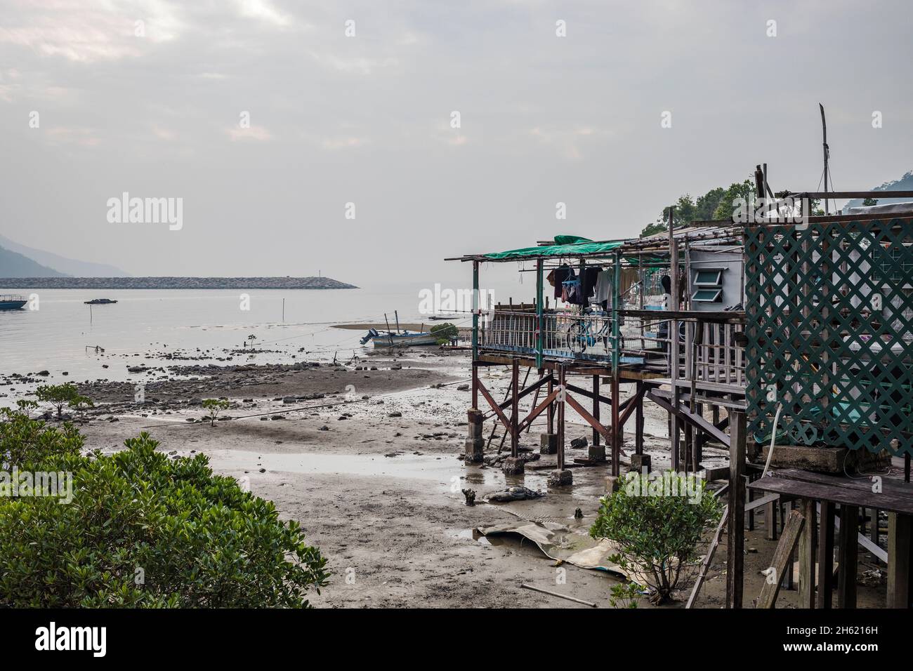 Traditionelles Fischerhaus, Fischerdorf Tai o, lantau Stockfoto
