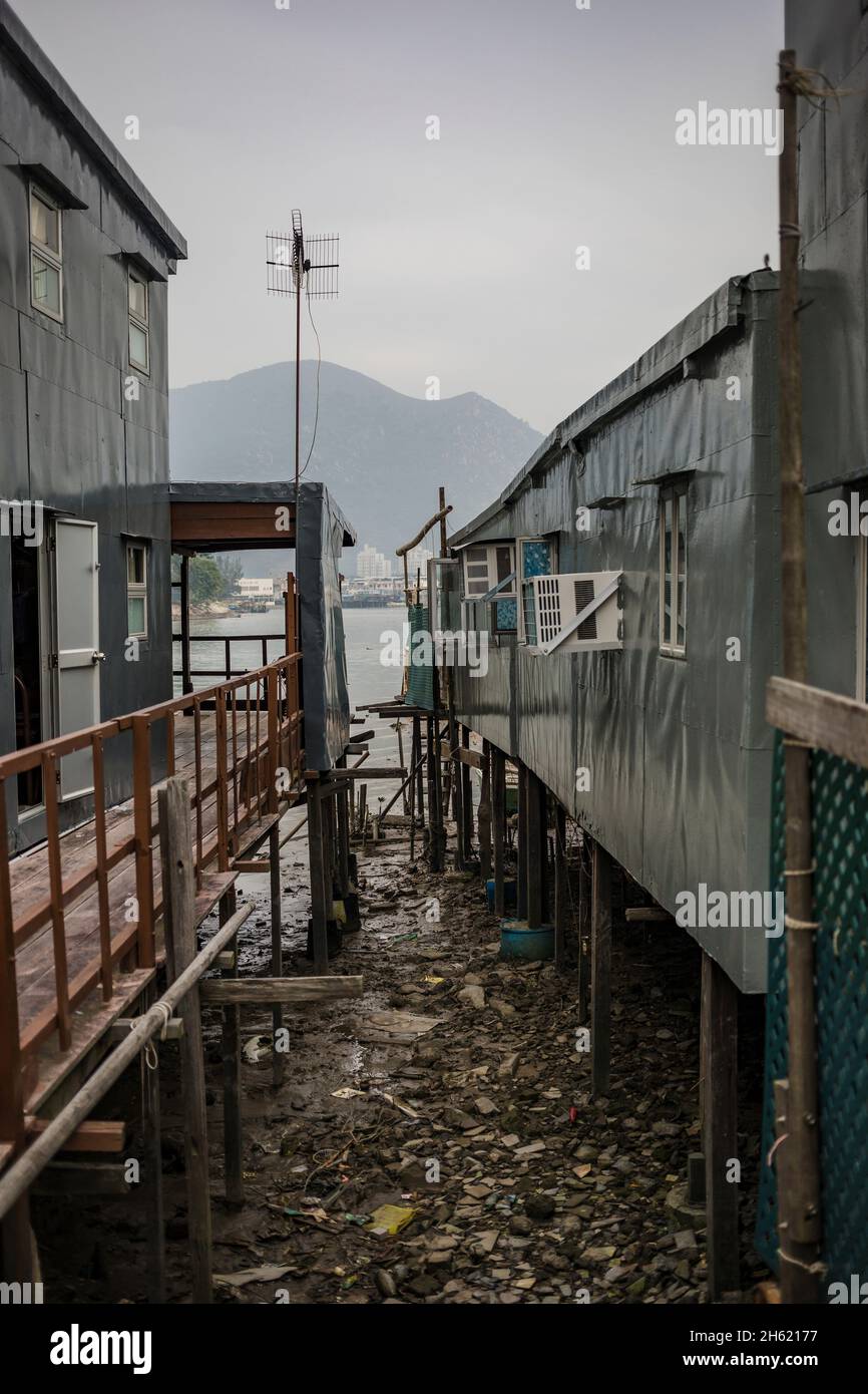 Traditionelles Fischerhaus, Fischerdorf Tai o, lantau Stockfoto