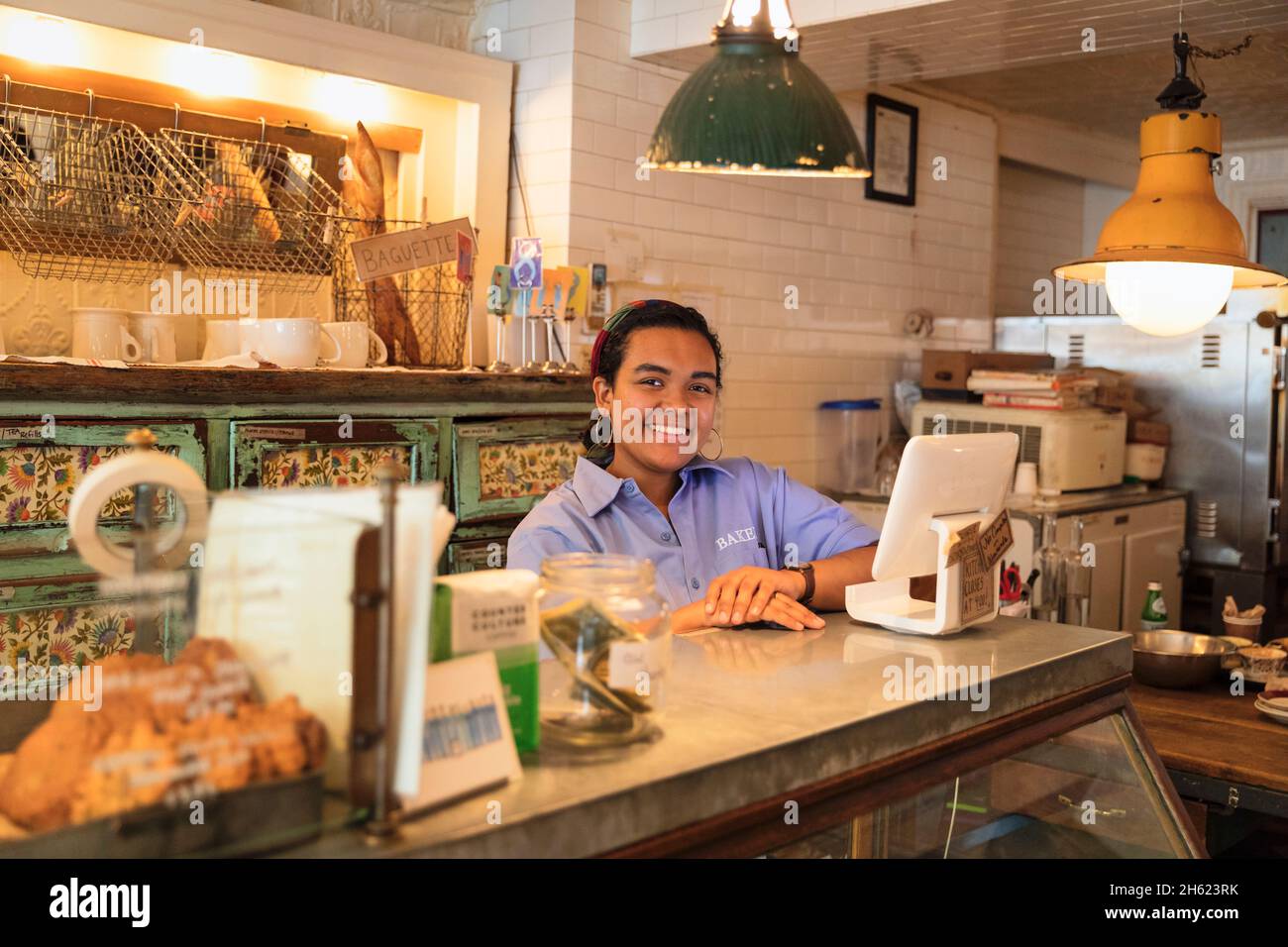 Bäckerei und Café in williamsburg, brooklyn, New york City, usa Stockfoto