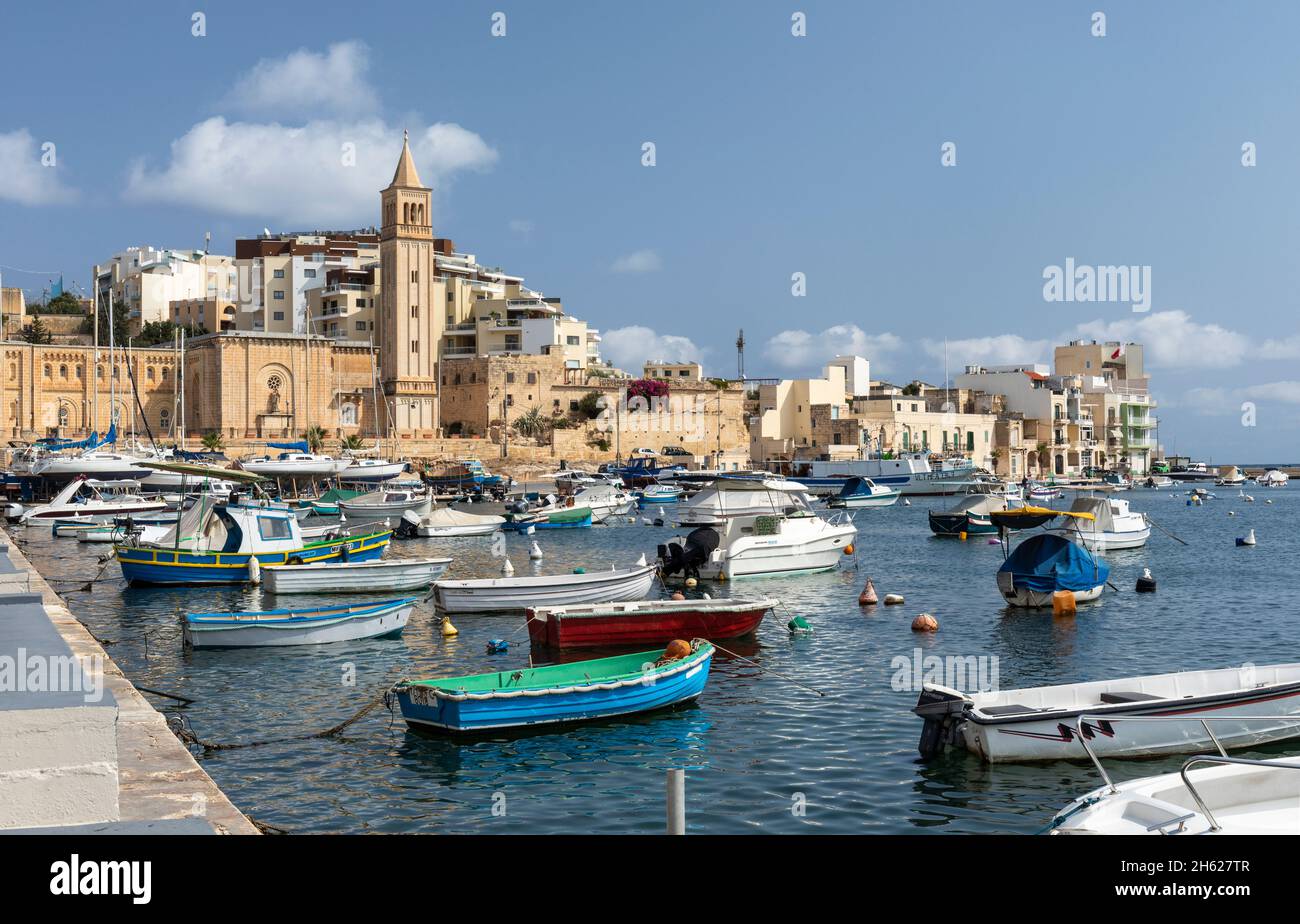 Das malerische Fischerdorf Marsaskala, Malta. Europa Stockfoto