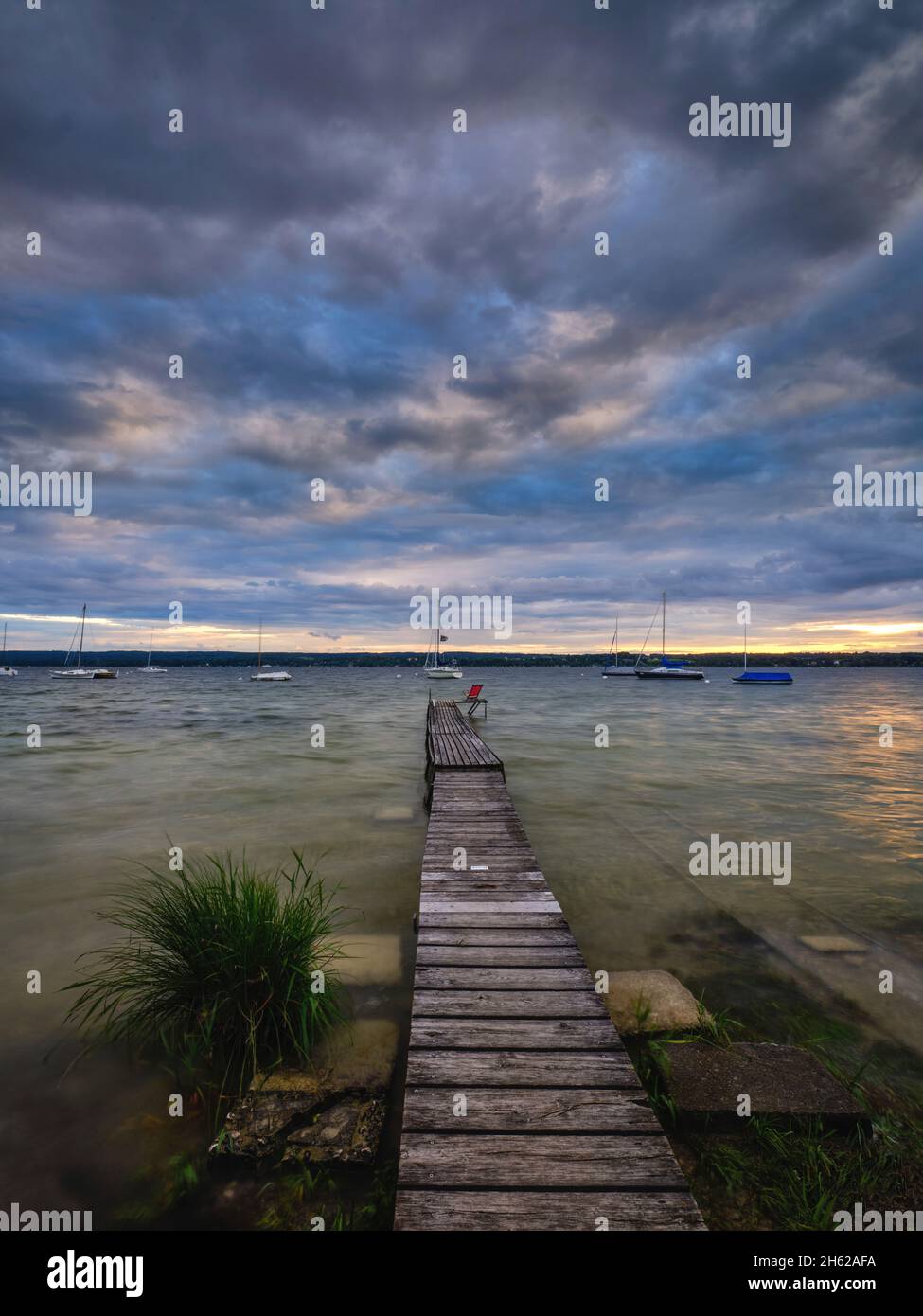 ammersee-Ufer in breitenbrunn Stockfoto