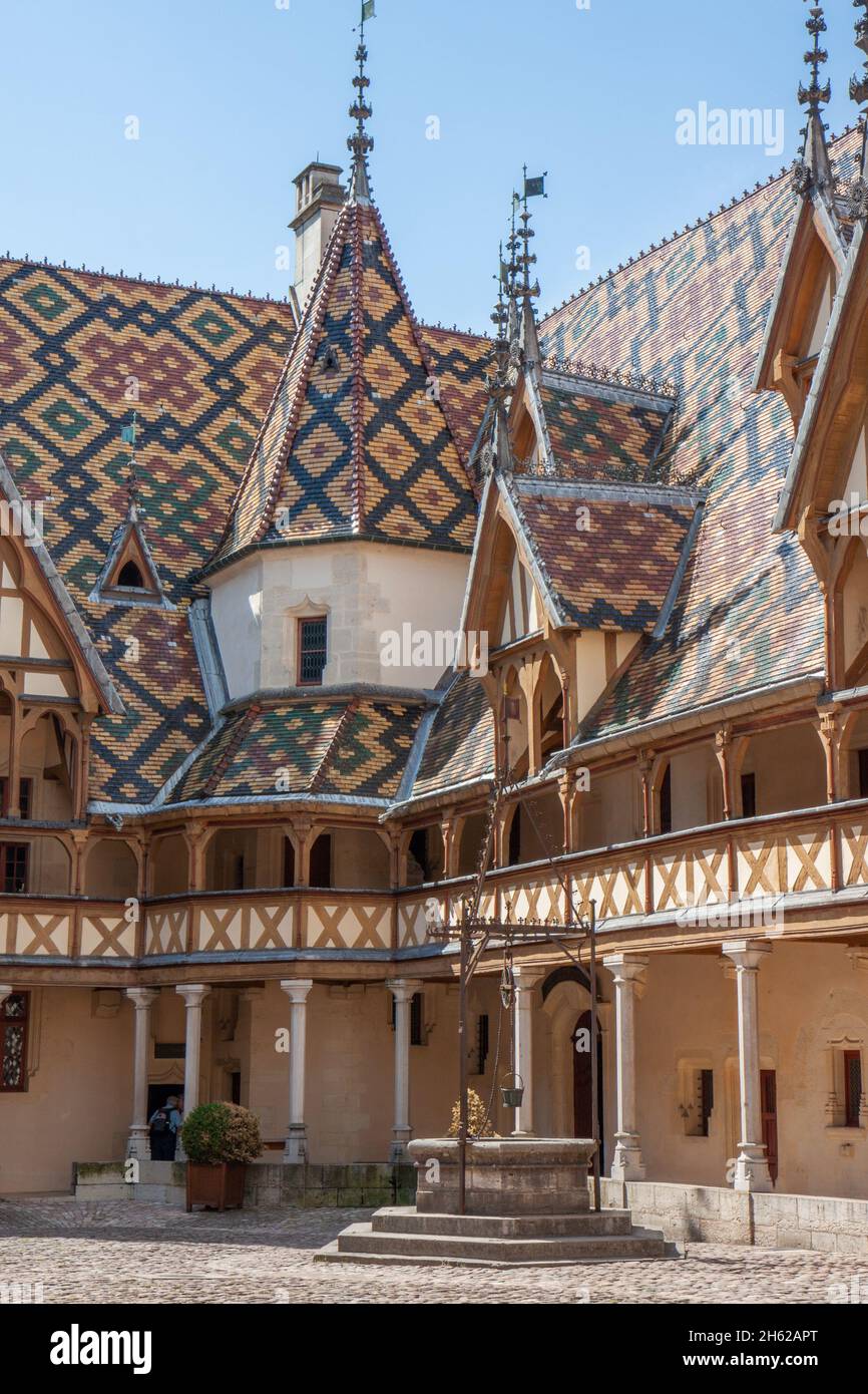Hospize De Beaune Museum in Beaune, Côte d'Or, Frankreich Stockfoto