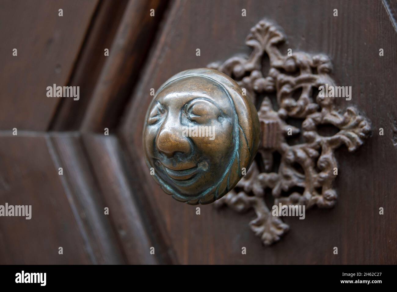 deutschland,bayern,oberfranken,bamberg,der berühmteste Türknauf in bamberg,die Apfelweibla,wird in dem Roman der goldene Topf von eta hoffmann erwähnt Stockfoto