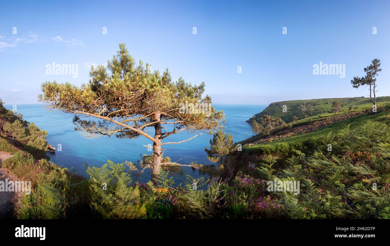 Spektakuläre Küstenwanderung entlang der halbinsel crozon, bretagne Stockfoto