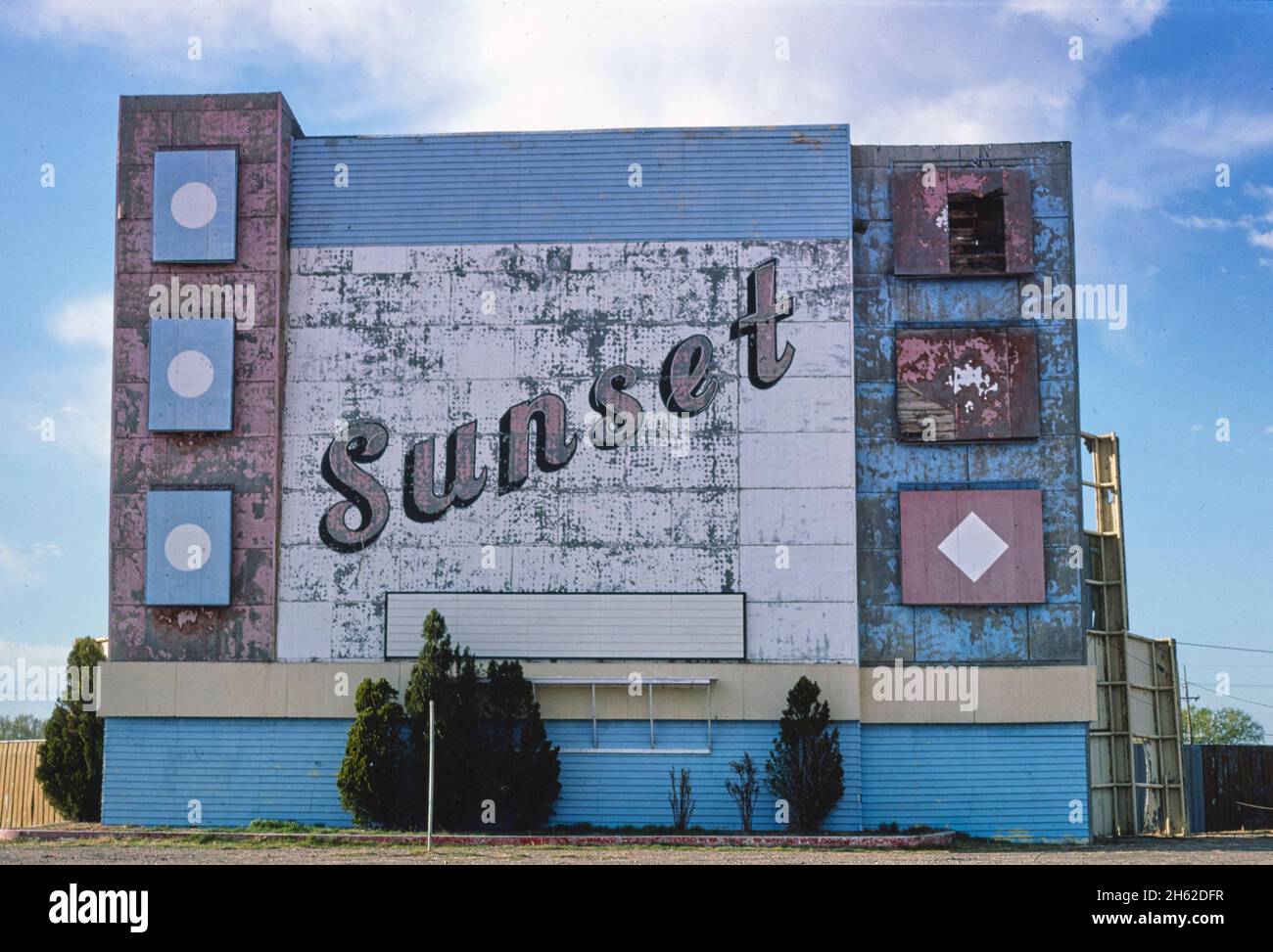 Sunset Drive-in Theater, West 9th Street, Business Route 66, Amarillo, Texas; Ca. 1977 Stockfoto