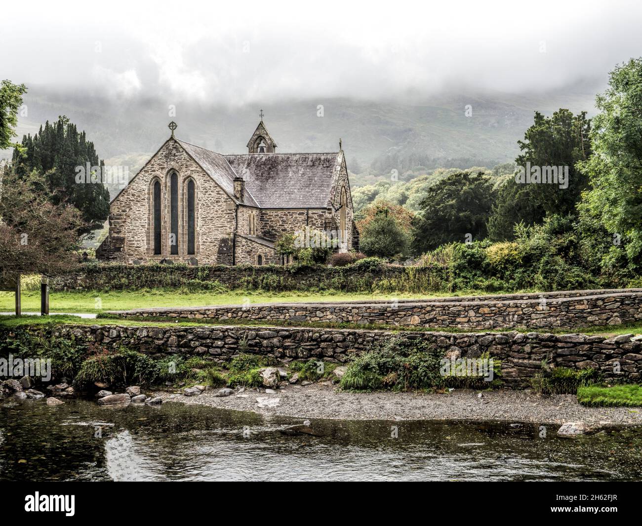Beddgelert Church of St Mary, Snowdonia National Park, Wales. Stockfoto