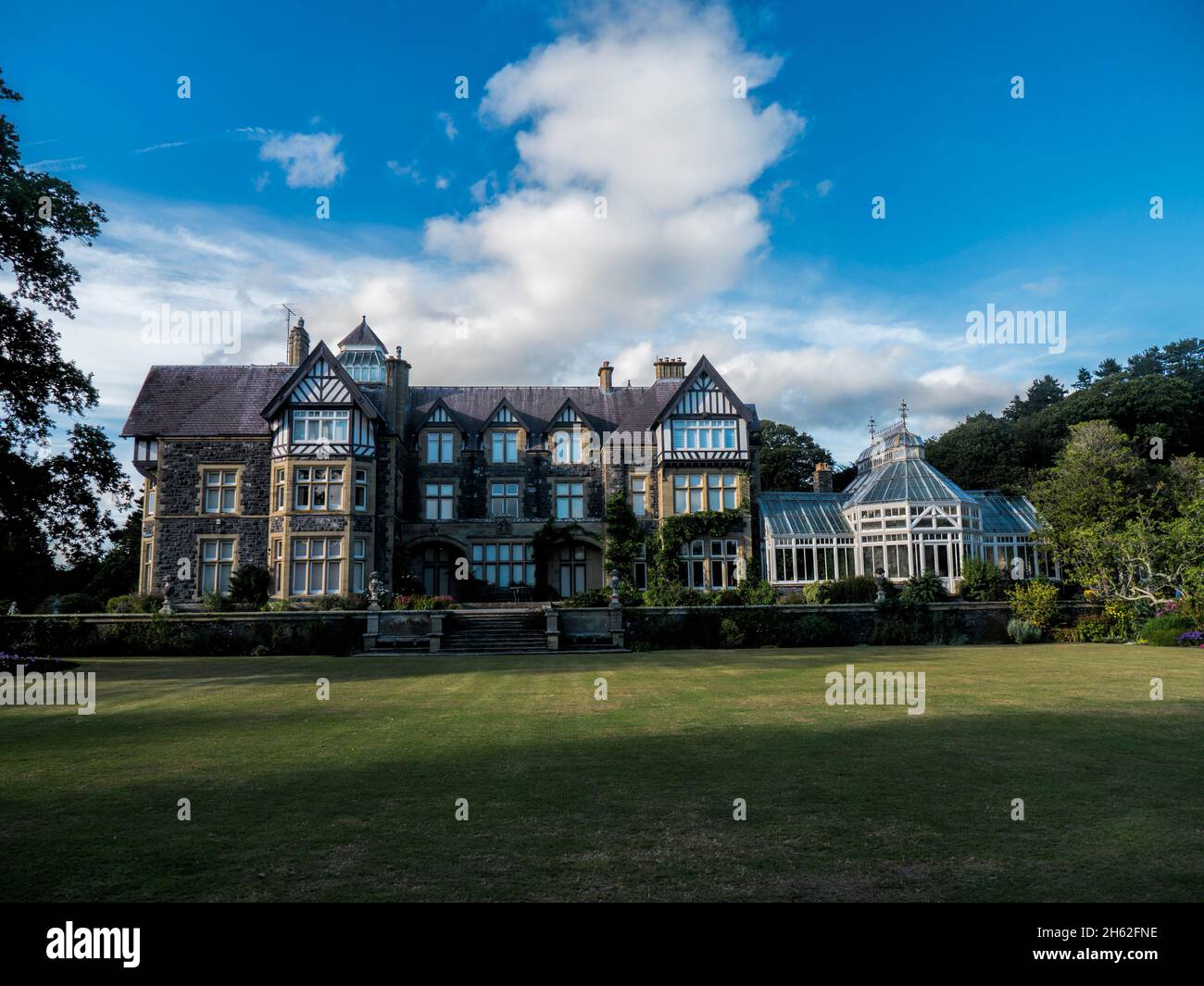 Bodnant House and Garden, Snowdonia-Nationalpark, Wales. Stockfoto