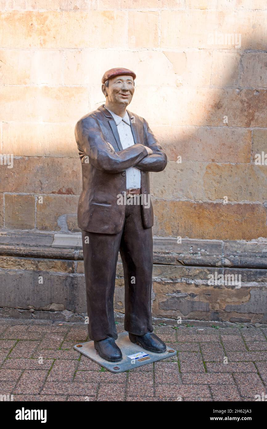 Kunst, Figur, Mann mit Spitzenkappe, celle, niedersachsen, deutschland Stockfoto