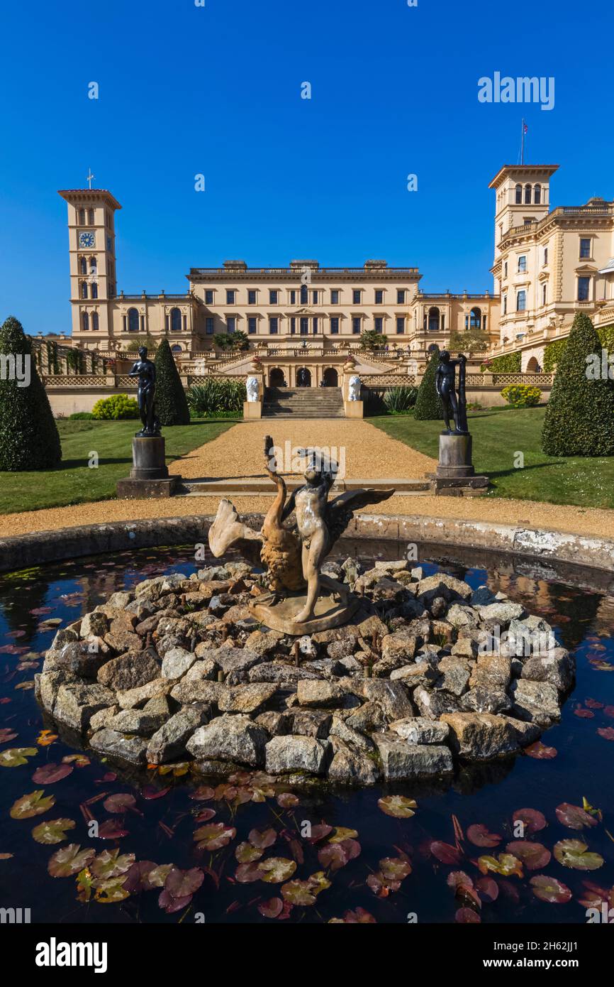 england, Insel wight, East cowes, osborne House, das palastartige ehemalige Zuhause von Königin victoria und Prinz albert Stockfoto