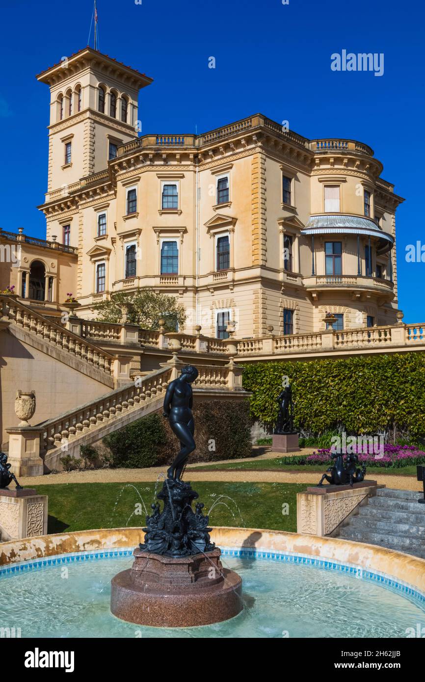 england, Insel wight, East cowes, osborne House, das palastartige ehemalige Zuhause von Königin victoria und Prinz albert Stockfoto