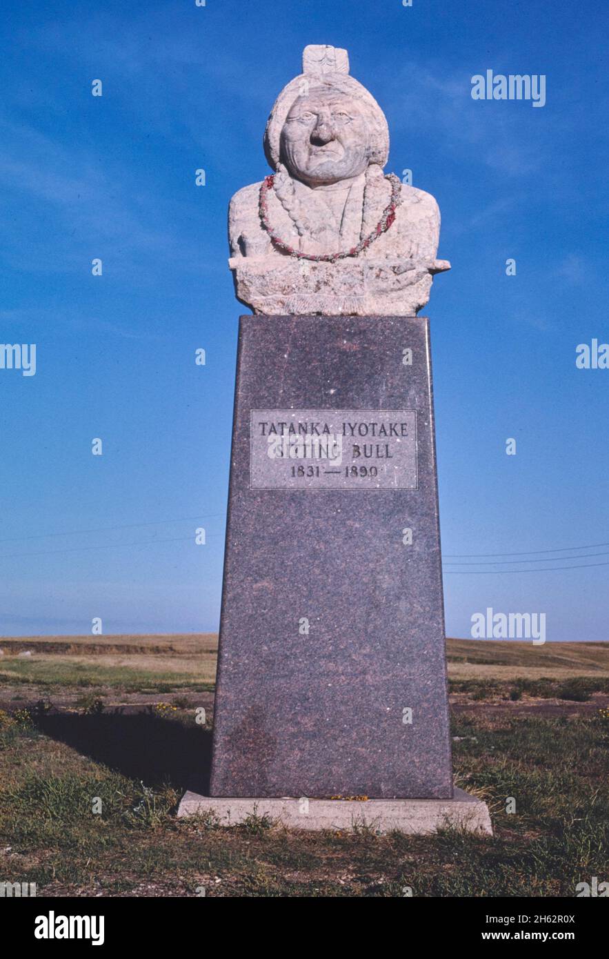 Sitting Bull Monument, Route 1806, Mobridge, South Dakota; Ca. 1987 Stockfoto