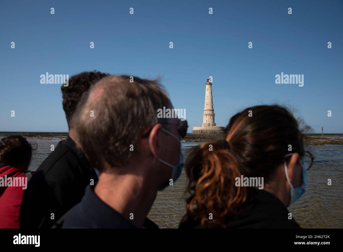 frankreich, gironde, le verdon sur mer, leuchtturm von cordouan, auch König der Leuchttürme genannt, UNESCO-Weltkulturerbe seit Sommer 2021 Stockfoto