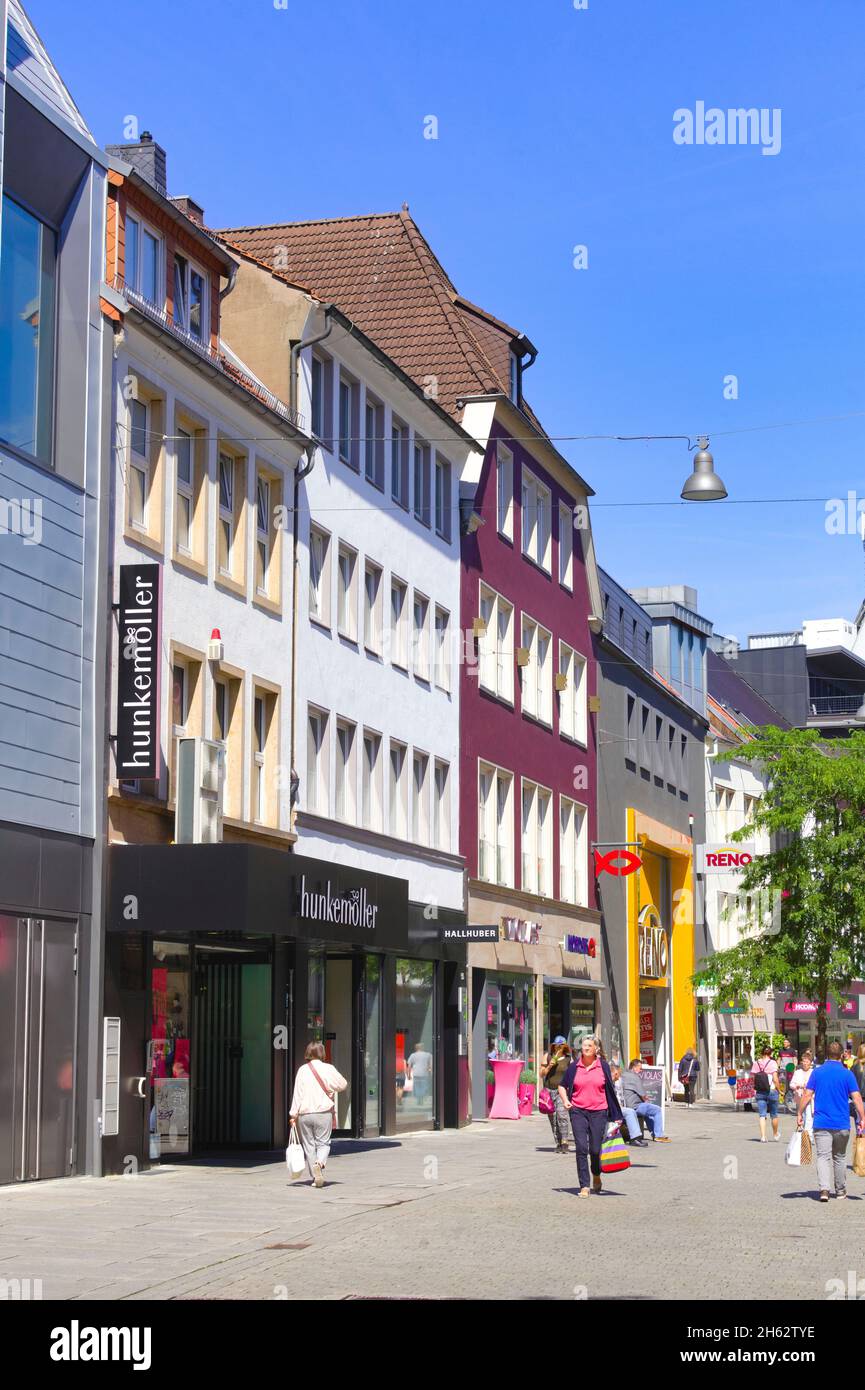 Fußgängerzone große straße,osnabrück,niedersachsen,deutschland,europa Stockfoto