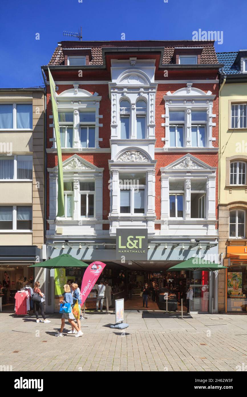 Fußgängerzone große straße,osnabrück,niedersachsen,deutschland,europa Stockfoto
