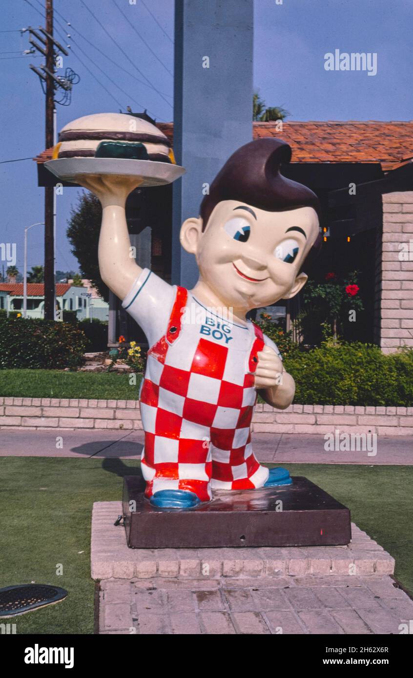 Bob's Big Boy-Statue, La Cienega Boulevard, Los Angeles, Kalifornien; Ca. 1981 Stockfoto