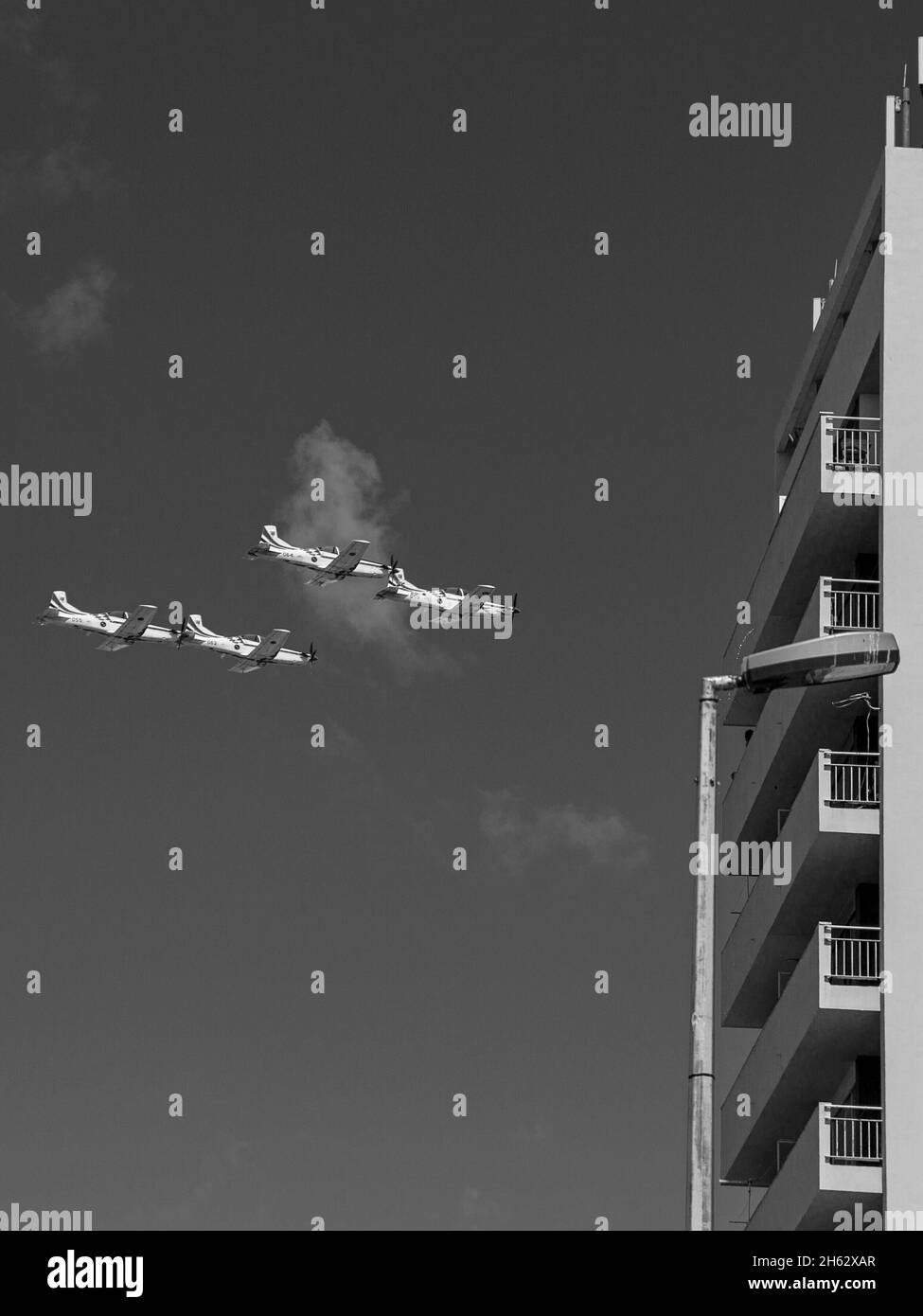 Zwei Militärjets in der Luft Stockfoto