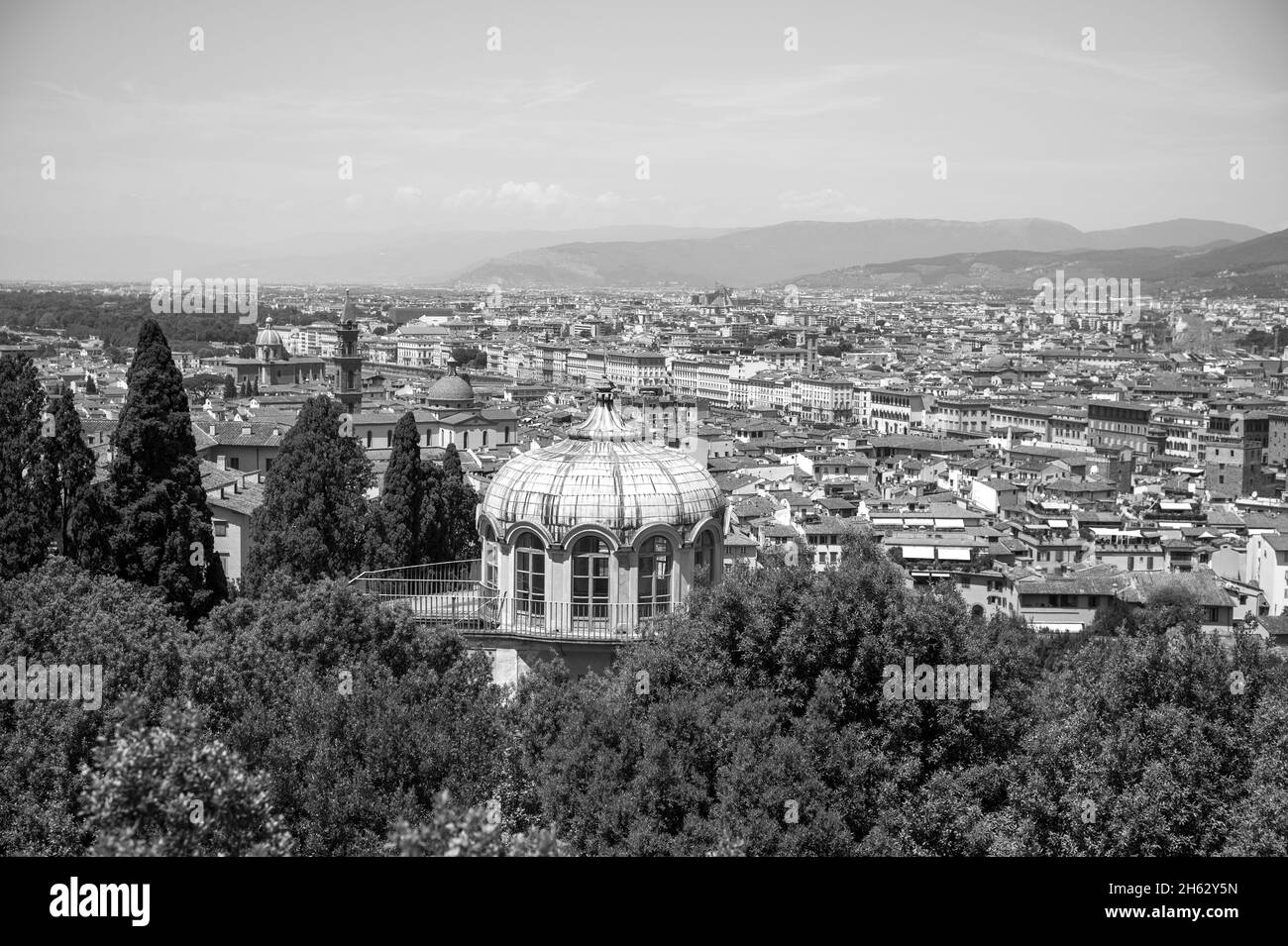 Fantastischer Blick über die Stadt florenz, italien vom Forte di belvedere Stockfoto