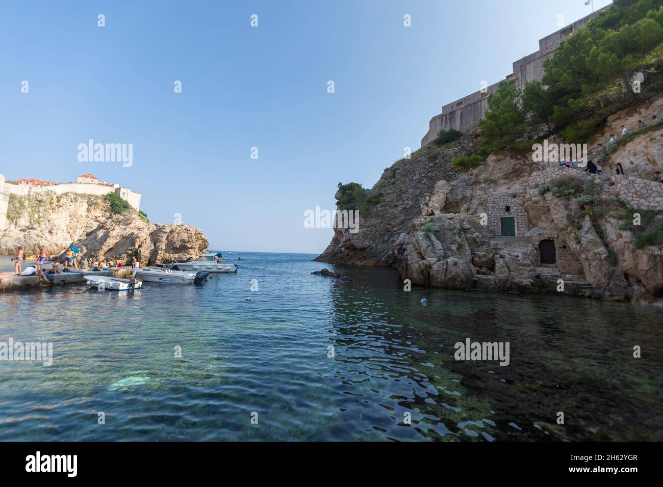 Wandern in Dubrovnik, kroatien - berühmter Drehort für Thronspiel. Dort heißt es: Königslandung Stockfoto