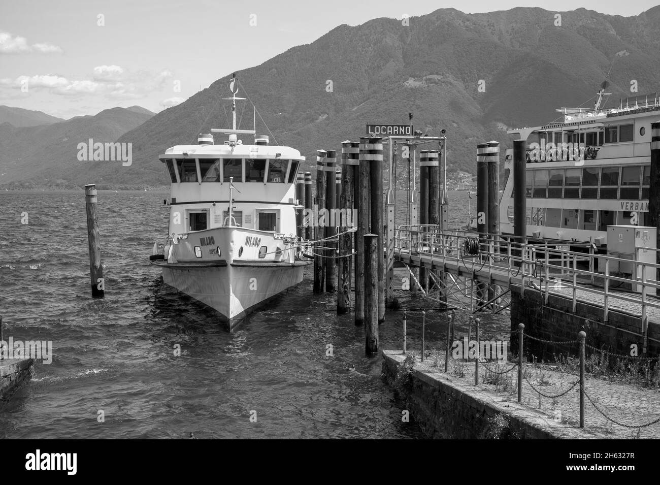 Promenade entlang locarno am Ufer des Lago maggiore. locarno, Kanton tessin, schweiz Stockfoto