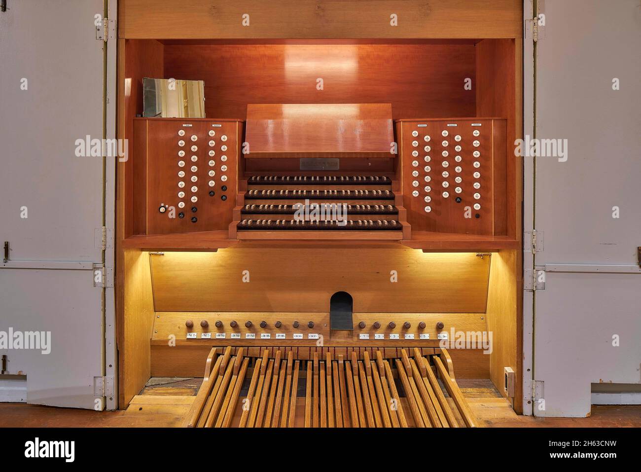 europa, deutschland, hamburg, laeiszhalle, Musik, Orgelspiel, Orgel, Spieltisch, Schlüssel, Pedale Stockfoto
