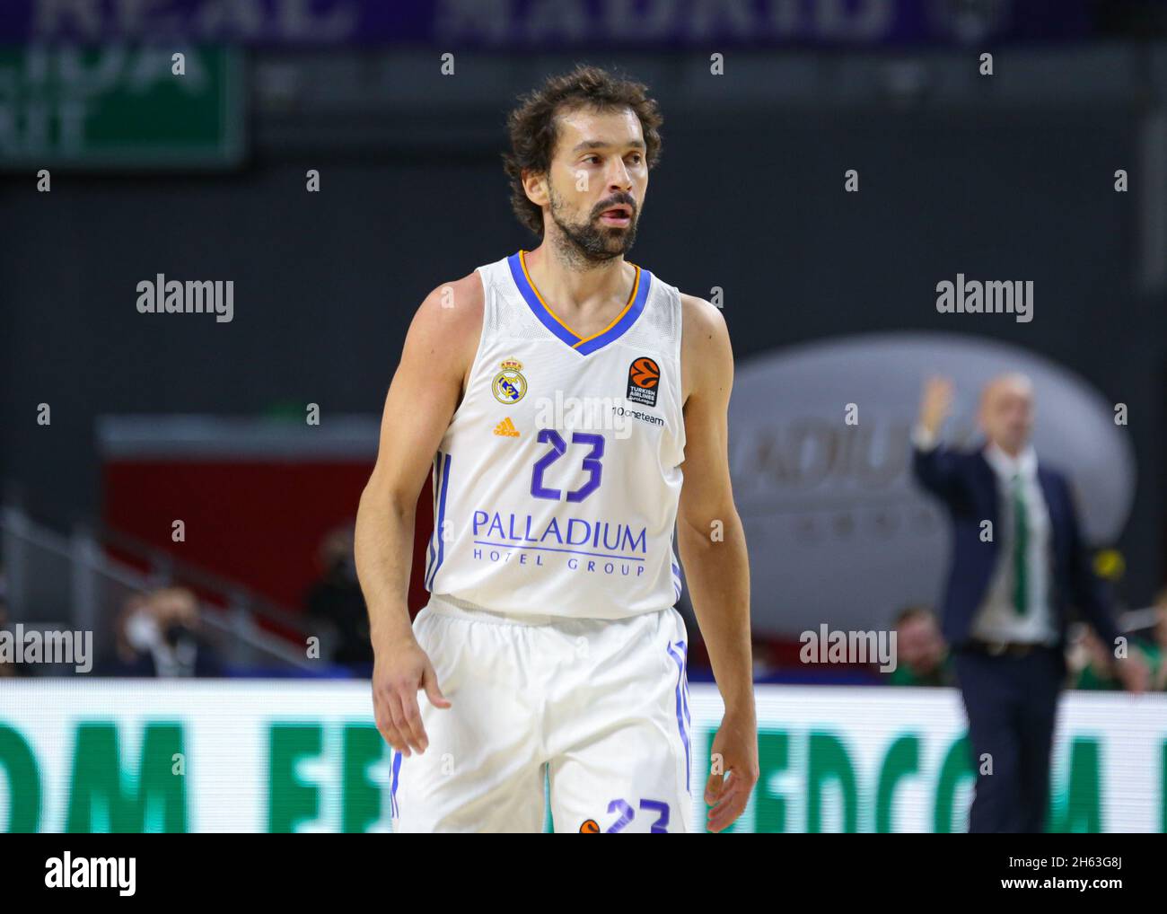 Madrid, Spanien. November 2021. Wizink Center. November 2021. Madrid, Spanien; Turkish Airlines Euroleague Basketball, Real Madrid gegen Zalgiris Kaunas; Sergio Llull (Real Madrid Baloncesto) Credit: Action Plus Sports/Alamy Live News Credit: Action Plus Sports Images/Alamy Live News Stockfoto