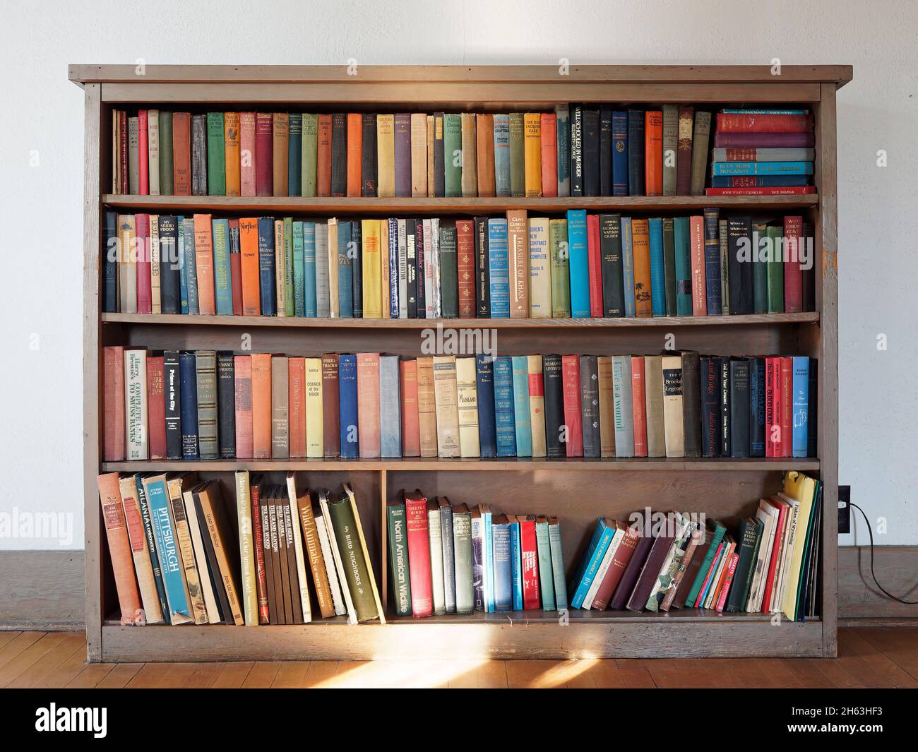 amerikanischer Westen, Bücherregal, Buchhändler, Entdeckung, Hobby, Lernen, Freizeit, Ranch House, usa, wyoming, Bighorn Mountains, eaton Ranch Stockfoto